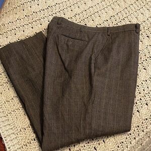 Lauren Ralph Lauren Men’s 100% Wool Houndstooth Dress Pants Size 36W/32L brown.